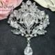 Huge Crystal Brooch Rhinestone Brooch Embellishment Brooch Bouquet DIY Wedding Bridal Accessories Sash Pin Back 95mm 243380