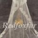 Fashion 1T Bridal Veil Ivory Cathedral Veil Hand-beaded Alencon lace veil Lace edge veil Wedding dress veil Wedding Accessories