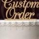 custom order Wedding cake topper - personalized silhouette wedding cake topper - cake decor