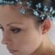 Bridal Tiara, Beautiful handmade Tiara, headband,hairband ,tiara with beautiful blue glass beads