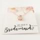 Sarah - 18k Rose Gold plated, Cubic Zirconia "Will you be my bridesmaid?" Pop the question Pendant Necklace Bridesmaid gift
