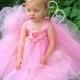 Flower Girl Dress Tutu - Bubblegum Pink Tutu Dress - Tulle Flower Girl Dresses - Pink Tulle Flower Girl Dress - Tutu Dresses for Girls Tutus