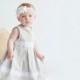Flower girl dress - Rustic linen girl dress with lace - Infant rustic linen flower girl dress