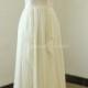 Cream ivory A line chiffon lace wedding with sweetheart neckline
