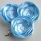 Light Blue Flower Hair Accessories, Baby Blue Flower Hair Clips, Powder Blue Wedding Accessory, Flower Hair Pieces, Bridesmaid Flower Clip
