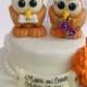 Owl wedding cake topper, customizable job cake topper, police groom and nurse bride
