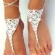 Barefoot Sandals, Beach wedding shoes, Wedding Accessory, Nude shoes, Anklet, Foot Jewelry