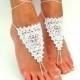Barefoot Sandals, Beach wedding shoes, Wedding Accessory, Nude shoes, Anklet, Foot Jewelry