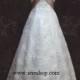 Vintage Inspired Grace Lace Overlay Empire Wedding Gown with Cap Sleeves and Sash