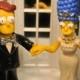 Marge and Homer Simpson wedding cake topper