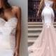 Wedding Dresses Bridal Gowns Champagne Sweetheart Neck Lace Mermaid Custom Sexy