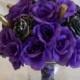 Camo Wedding Bouquet, Camo Bridal Bouquet, Camo Wedding, Camo Purple, Shells