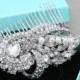 Bridal Hair Comb, Wedding Hair Comb, Vintage Style Hair Comb, Rhinestone Crystals Hair Comb, Freshwater pearls Hair Comb, Alligator Clip