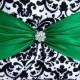 Damask Ring Bearer Pillow/Black & White Ring Pillow/Black and White Damask Wedding Pilllow/Damask Wedding Pillow/Green Wedding Pillow/Green