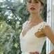 Cyber Monday Sale Romantic vintage inspired wedding gown, Custom made chiffon wedding dress, Ivory/White Wedding dress Bridal Gown custom si