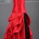 Sexy Red Sweetheart Ruched High Split Front Black Tulle Long Prom Dress/Red and Black Evening Dress/Reception Dress/A Line Prom Dress DH282