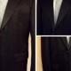 70s Black Worsted Wool Mens Suit Formal Style Size 40 R