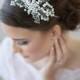 crystal pearl bridal headpiece,  crystal wedding headpiece, bridal headband, crown, bridal wreath, crystal and pearl  band  Style 411