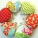 Bridesmaid Gift Set - Group Gift, Party Gift - 6 Small Clutches / Coin Purses - Red, Green, Blue