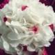 Bridal Bridesmaid Bouquet, Fresh White Hydrangea and Tros Roses, Bohemian Style Fairy Tale Wedding Flowers