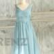 2015 Light Blue Bridesmaid dress, Wedding dress, Chiffon Party dress, Formal dress, Prom dress, Evening dress knee length (B059C)