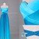 Unique Ombre Blue Sweetheart Beading Open Back Long Prom Dress/Wedding Party Dress/Bridesmaid Dress/Sexy Evening Dress/Prom Dresses DH373