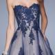 2015 Sweetheart Red Short Length Appliques Navy Zipper Tulle Ruched Sleeveless