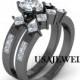 2.55ct White Heart Cut Engagement Bridal Wedding Promise Beautiful Sexy Ring in 925 Sterling Silver Full Black Metal with Free Shipping