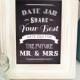 Instant Download Chalkboard Date Night Jar - Share Your Best Date Night Ideas for the Future Mr Mrs - Bridal Shower Sign - Wedding Sign
