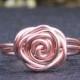 Flower Wrapped Rings Rose Gold Ladies Fashion Ring Three Materials Customized Wedding Ring Wire Wrapped Jewelry