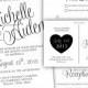 Printable Wedding Invitation - Calligraphy Wedding Invitation - Black &White Wedding Invitation - Black and White Wedding Invitation