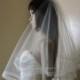 1" Horsehair Trim Wedding Drop Veil Illusion Tulle -Blush White Ivory Champagne Light Ivory Off White