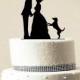 Custom Wedding Cake Topper -- Cake Decor - Bride and Groom Cake Topper