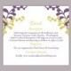 DIY Wedding Details Card Template Editable Text Word File Download Printable Details Card Purple Details Card Green Information Cards