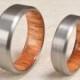 Titanium & "Rare" BrazilianTulip Wood Lined Ring // Engagement Ring // Exotic Wood Ring // Men's Wedding Band // Women's Ring // Gift Ring