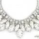 Crystal Bridal Jewelry Set, Vintage Inspired Bridal Necklace, Rhinestone Statement Necklace, Chunky Necklace, Wedding Jewelry