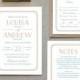 Printable Wedding Invitation PDF / 'Simply Framed' Modern Invitation / Nude, Duck Egg, Gray / Digital File Only / Printing Also Available