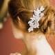 Wedding Hair Comb. Bridal Headpiece. Beaded Lace Hair Comb {Irina}