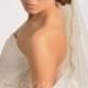 Lace Trim - Elbow Length Veil with Alencon Lace Edge - READY to SHIP - IVORY
