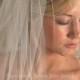 IVORY Wedding Veil, Bridal Blusher - Raw Edge Veil - READY to SHIP