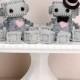 Mini Robot Cake Toppers for a Geek Wedding or a Robot Wedding, Bride and Groom, Geek Love