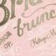Bridal Brunch - Signature White Bridal Shower Invitations In Rose Or Peppermint 