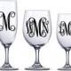 DIY Vine Monogram Decal one or three initial sticker Wine Glass Decal Bridesmaid Gifts Wine Glass