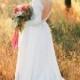 Romantic Silk Batiste And Lace Lining Wedding Dress
