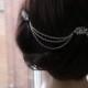 Hair Chain Headpiece - Art Deco Headpiece -Bridal hair jewellery  - 1920s Bridal headpiece -Downton Abbey headpiece -1920s wedding dress