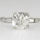 SALE Lively Art Deco 1.47ctw Old European Cut Diamond & Baguette Diamond Engagement Ring Platinum
