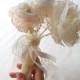 20% Off- Lace Bouquet, Burlap  lace flowers, Bridesmaid bouquet,  Bridal garland  Crochet  Lace vintage , Wedding flowers bouquet.