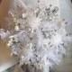 Winter wedding bouquet, snowflake bouquet, winter bridal bouquet, winter bouquet, Christmas wedding, tassel bouquet, feather wedding bouquet