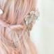 Bridal hair comb, floral hair combs, wedding head piece, silver flower hair accessory