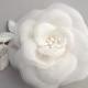 Pure Silk Bridal Hair Flower, Wedding Hair Flower,  Ivory Bridal Hairpiece, Lace Bridal Hair Clip, Wedding Hair Piece, Wedding Hairpiece